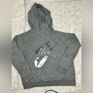Nike Heather Gray Hoodie with Red Label